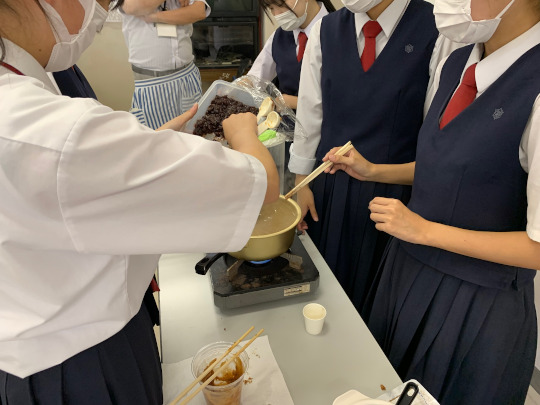 味噌ぜんざい製作風景