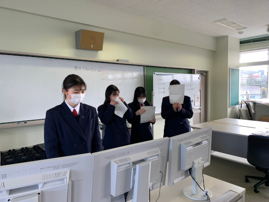 出雲商業_課題研究発表練習風景