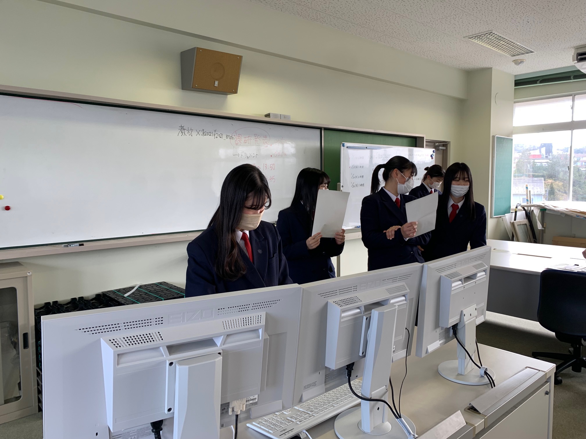 出雲商業_課題研究発表練習風景