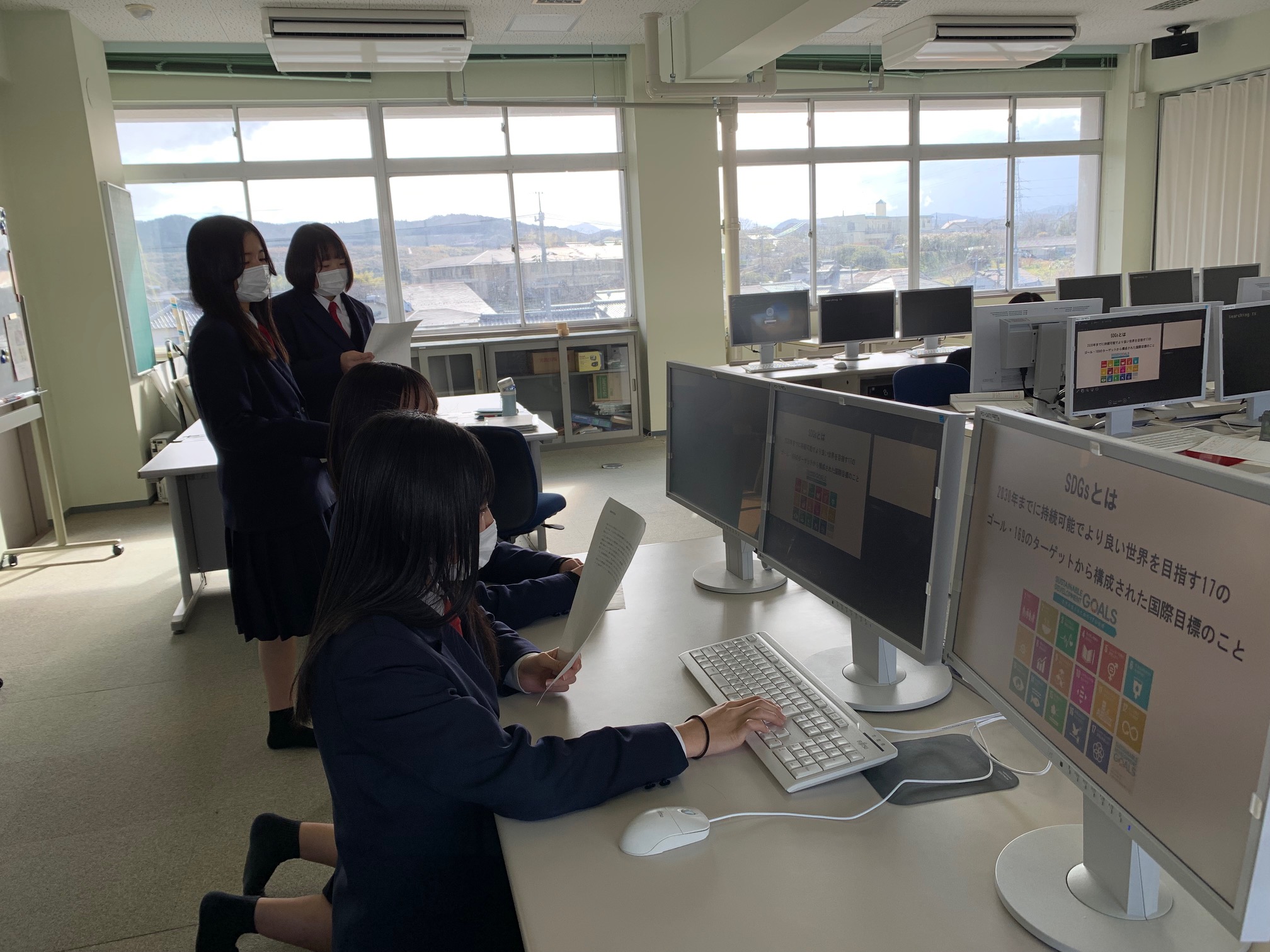 出雲商業_課題研究発表練習風景