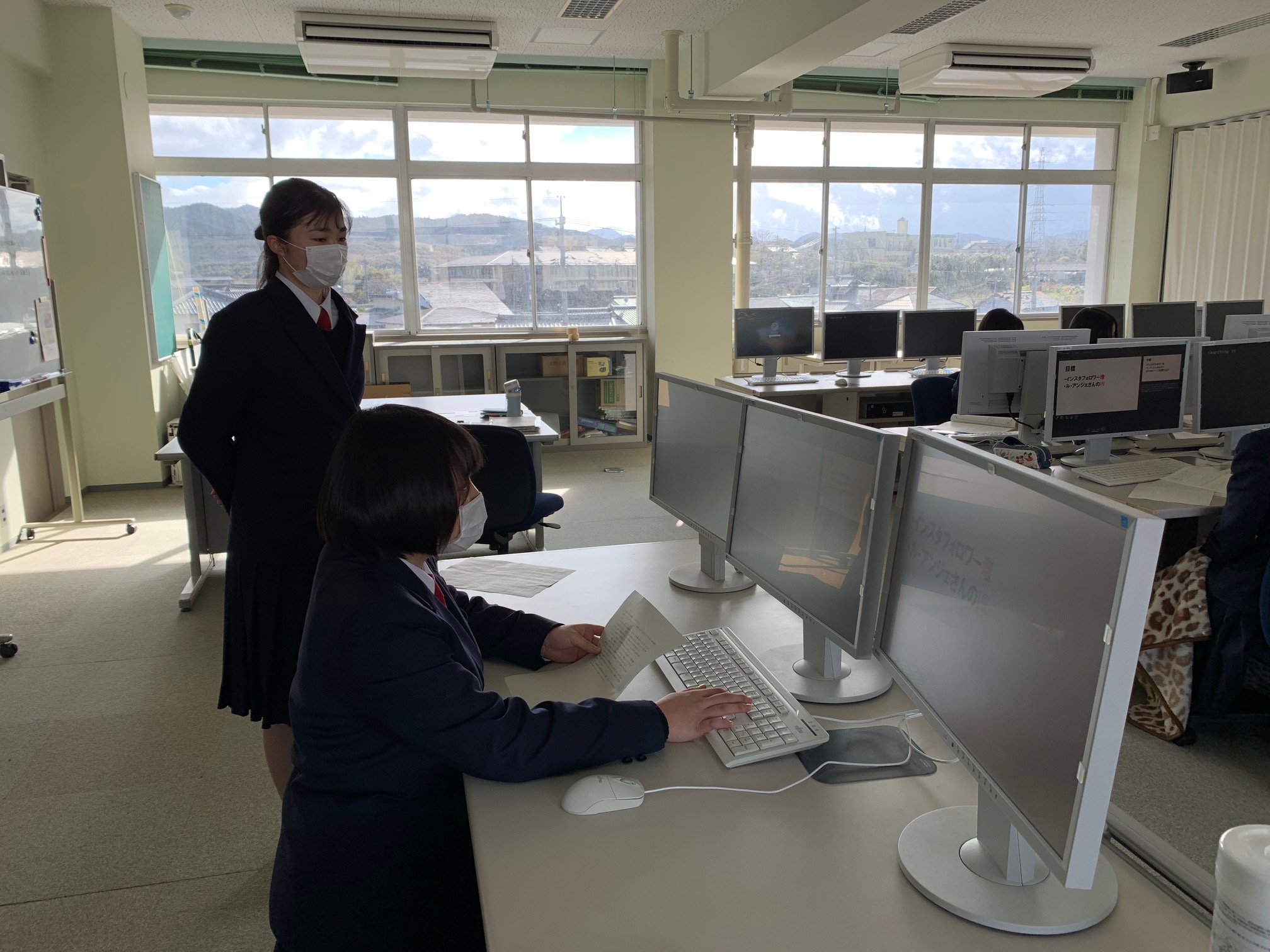 出雲商業_課題研究発表練習風景